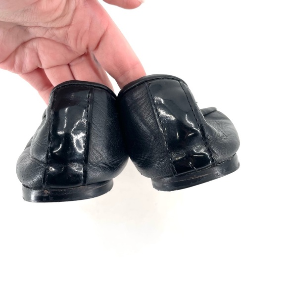 Sam Edelman Fina Black Studded Bow Leather Slip On Cap Toe Ballet Flat - Picture 4 of 5